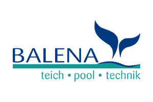 balena-logo Poolbau Partner Das Logo unseres Pool-Partners Balena mit stilisierten Wassertropfen und Schriftzug in Blau und Grün.
